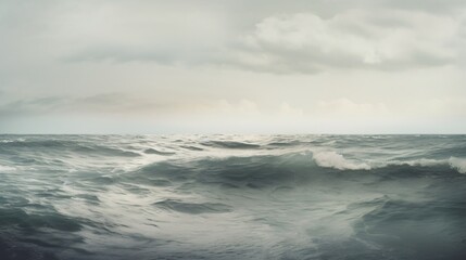 Fototapeta na wymiar The wide rough sea. Designed using generative ai