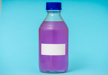glass bottle with chemicals