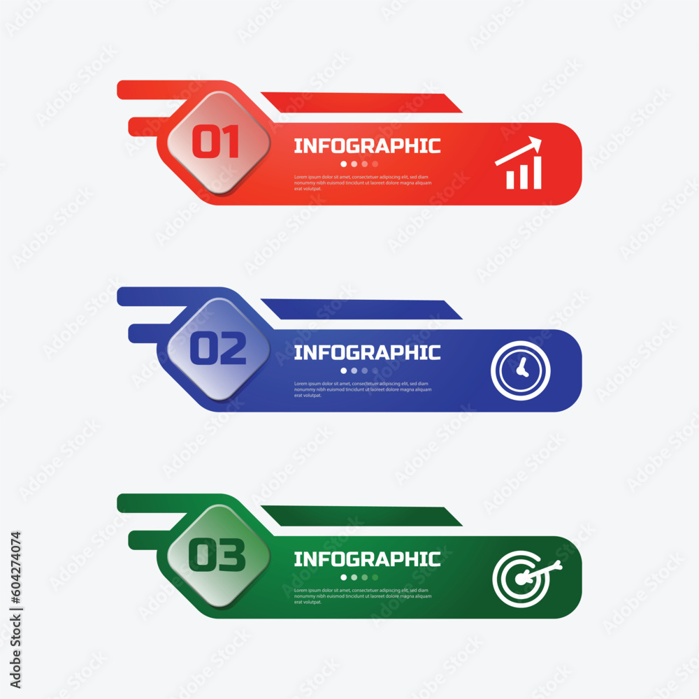 Poster modern infographic element design vector template