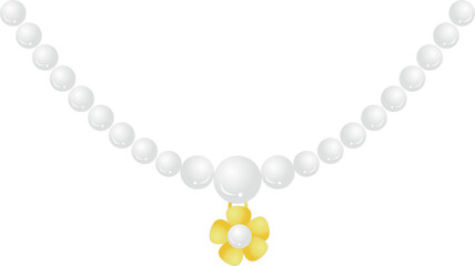 Gold flower pearl necklace 2023051914