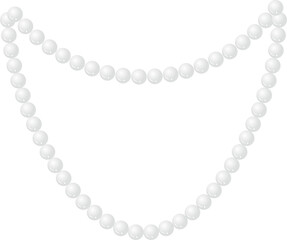 White pearl necklace PNG 2023051915