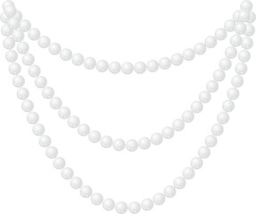 White pearl necklace PNG 2023051916