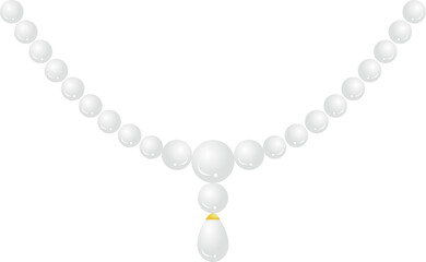 White pearl necklace PNG 2023051920