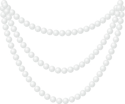 White pearl necklace PNG 2023051916