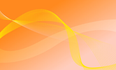 yellow orange color lines curves wave with soft gradient abstract background