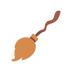 witch magic broom For flying in the sky on Halloween night. broom for cleaning the house