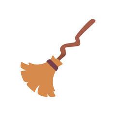 witch magic broom For flying in the sky on Halloween night. broom for cleaning the house