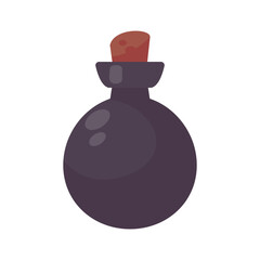 Obraz premium A glass bottle containing poison. witch magic potion bottle for halloween