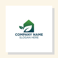 green home logo vector, building logo identity, construction company