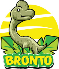 Cute Dinosaur mascot vector