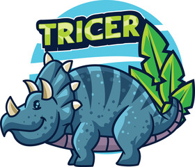 Cute Dinosaur mascot vector