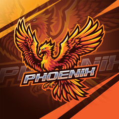 Phoenix esport mascot logo design © Visink.art