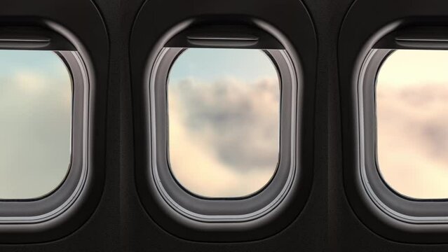 Plane Window With Cloud Loop