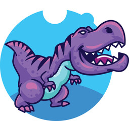 Cute Dinosaur mascot vector