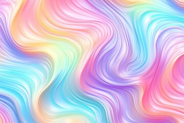 Texture de feuille arc-en-ciel irisée à la mode sans couture. Motif de fond en marbre licorne pastel holographique doux. Illustration de tourbillon abstrait flou nacré moderne. Ai générative 