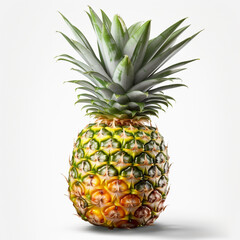 Fototapeta premium fresh pineapple fruit rip isolated image on white background
