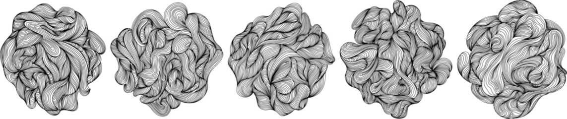 Obraz premium Abstract tree rings. Topographic map concept. Thin black lines isolate on white.