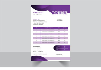 Vector modern invoice design template