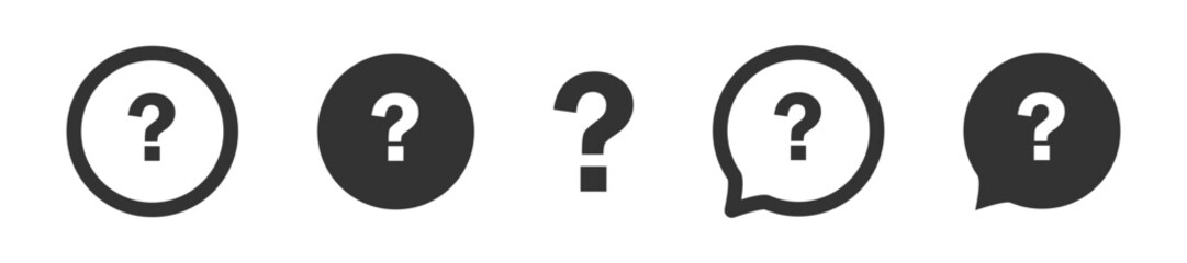 Question mark. Question mark icon set. Bubble question symbol. Vector illustration.