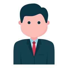 Businessman avatar icon wearing suit and tie