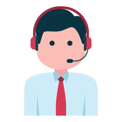 Male customer service profession avatar icon