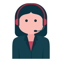 Female customer service profession avatar icon