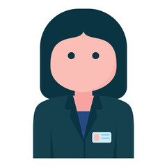 Female staff profession avatar icon