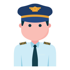 Airplane pilot profession avatar icon