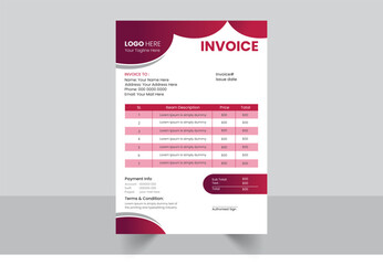 Vector modern invoice design template
