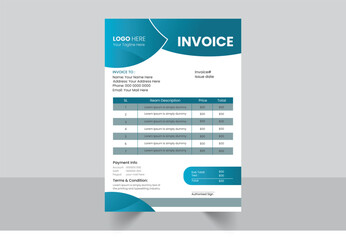 Vector modern invoice design template