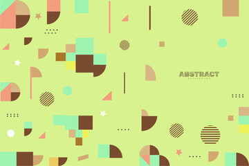 Abstract geometric flat background vector