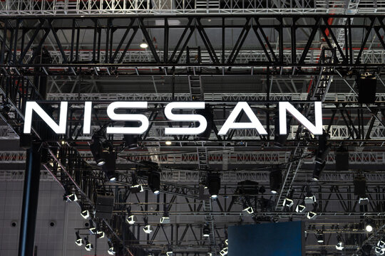 nissan logo in Shanghai International Automobile Industry Exhibition on April 27, 2023,at shanghai china