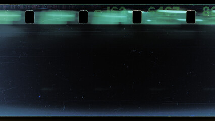 Horizontal Green Film Frame Texture Overlay