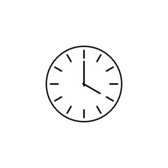 Simple Clock icon in trendy flat style isolated on white background