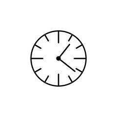 Simple Clock icon in trendy flat style isolated on white background