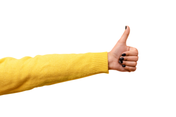 thumb up, like sign  isolated on transparent background