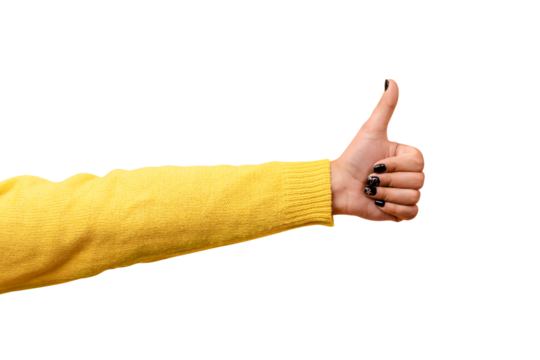thumb up, like sign  isolated on transparent background
