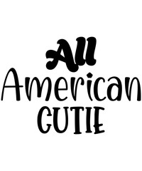 4th-of-July typography text vector