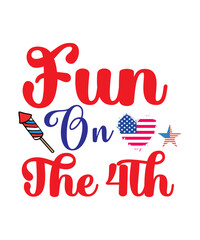 4th-of-July typography text vector
