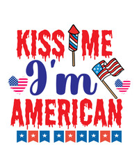 4th-of-July typography text vector