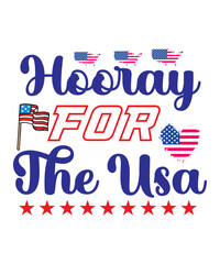 4th-of-July typography text vector