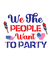 4th-of-July typography text vector