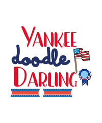 4th-of-July typography text vector