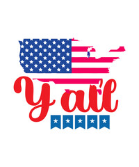 4th-of-July typography text vector