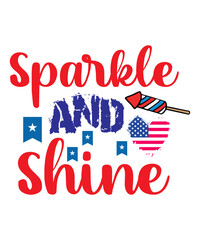 4th-of-July typography text vector
