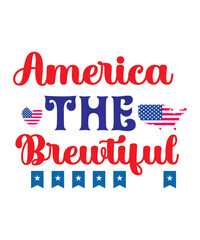 4th-of-July typography text vector