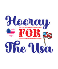 4th-of-July typography text vector