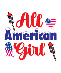 4th-of-July typography text vector