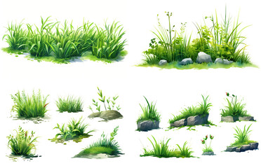 Grass Elements created with Generative AI technology