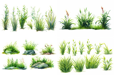 Grass Elements created with Generative AI technology